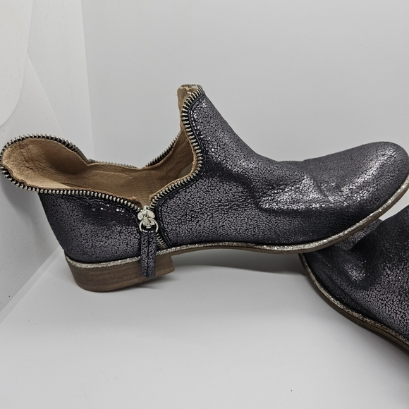 Unity in Diversity Panache gunmetal metallic glitter ankle boots EU 40 US 9 - Picture 6 of 12